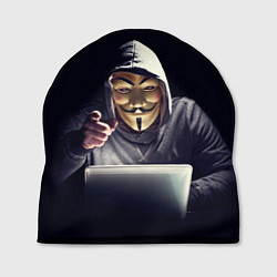 Шапка Хакер аноним в тёмной комнате, цвет: 3D-принт