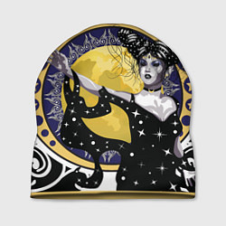 Шапка Древняя богиня Никс и рамка в стиле модерн с луной