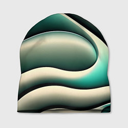 Шапка Зеленая плавная волна, цвет: 3D-принт