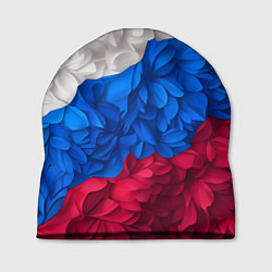 Шапка Флаг России из цветов