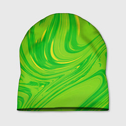 Шапка Насыщенный зеленый абстракция, цвет: 3D-принт