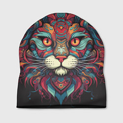 Шапка Голова шикарного кота в узорах, цвет: 3D-принт