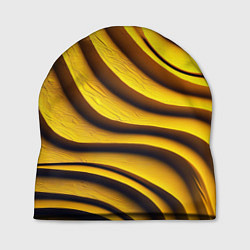 Шапка Желтые абстрактные полосы, цвет: 3D-принт