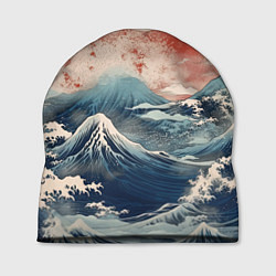Шапка Японское море в ретро стиле, цвет: 3D-принт