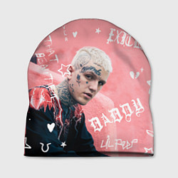 Шапка Lil Peep тату розовый