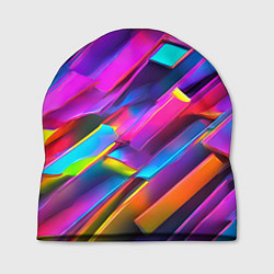 Шапка Неоновые разноцветные пластины, цвет: 3D-принт