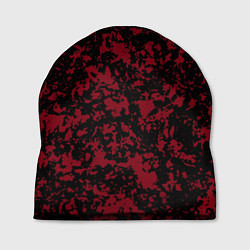 Шапка Красно-чёрная пятнистая текстура, цвет: 3D-принт