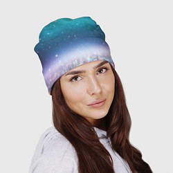 Шапка Футуристичный город и конфетти, цвет: 3D-принт — фото 2