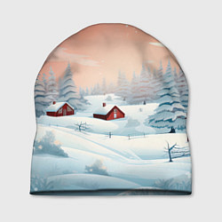 Шапка Погружение в зимнюю атмосферу, цвет: 3D-принт
