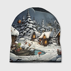 Шапка Волшебство новогодней ночи, цвет: 3D-принт