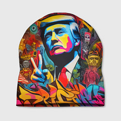 Шапка Дональд Трамп - граффити - нейросеть