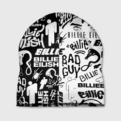 Шапка Billie Eilish чернобелые битва лого, цвет: 3D-принт