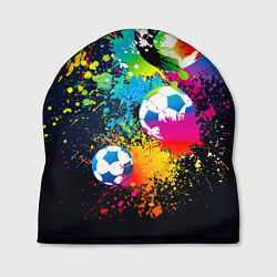 Шапка Разноцветные футбольные мячи