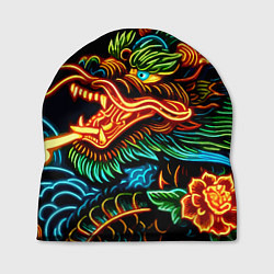 Шапка Japanese neon dragon - irezumi, цвет: 3D-принт