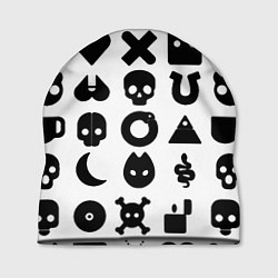 Шапка Love death robots pattern white