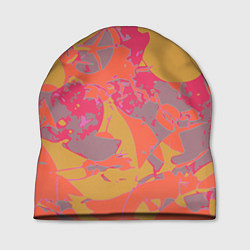 Шапка Цветной яркий камуфляж, цвет: 3D-принт