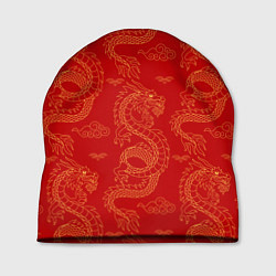 Шапка Красный - дракон, цвет: 3D-принт