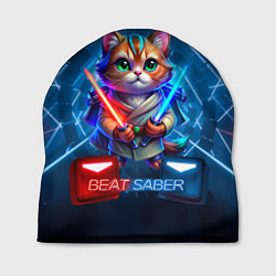 Шапка Beat Saber кот музыкальный джедай, цвет: 3D-принт