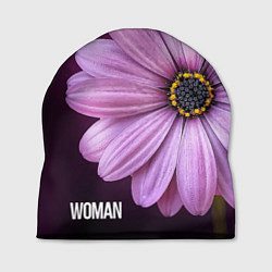 Шапка Фиолетовый цветок - WOMAN, цвет: 3D-принт