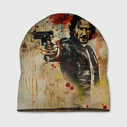 Шапка Джон Уик с пистолетом в стиле гранж, цвет: 3D-принт
