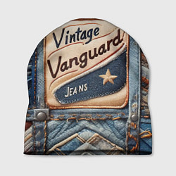 Шапка Vintage vanguard jeans - patchwork, цвет: 3D-принт