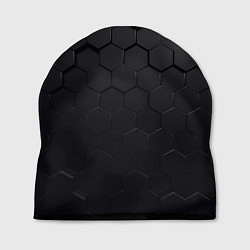 Шапка Камуфляж черных плит, цвет: 3D-принт