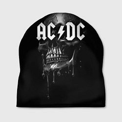 Шапка AC DC - большой череп с подтеками