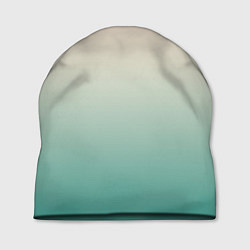 Шапка Градиент бежевый в бирюзовый, цвет: 3D-принт