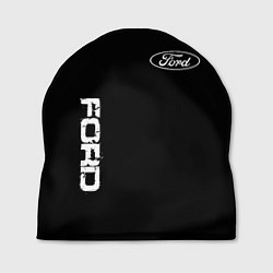 Шапка Ford logo white steel, цвет: 3D-принт