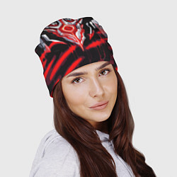 Шапка Абстрактная красная руна, цвет: 3D-принт — фото 2