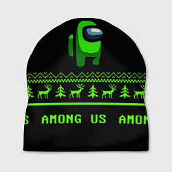 Шапка Among us зелёный, цвет: 3D-принт