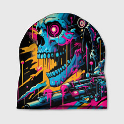 Шапка Cool cyber skull - ai art, цвет: 3D-принт