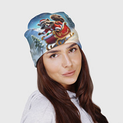 Шапка Енот на санях, цвет: 3D-принт — фото 2