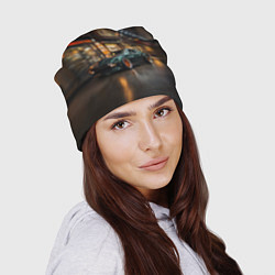 Шапка Спорткар с оранжевыми десками, цвет: 3D-принт — фото 2