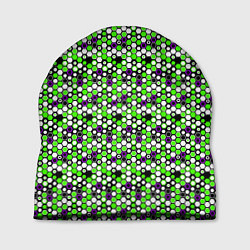 Шапка Киберпанк шестиугольники зелёные, цвет: 3D-принт