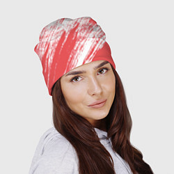 Шапка The color is white and red, цвет: 3D-принт — фото 2