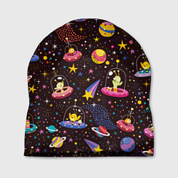Шапка Мультяшные космические обитатели, цвет: 3D-принт
