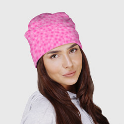 Шапка Малиново розовые пузыри и горохи, цвет: 3D-принт — фото 2