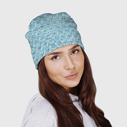 Шапка Бело-синий текстурный, цвет: 3D-принт — фото 2