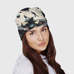 Шапка Сюрреалистичные люди и камни, цвет: 3D-принт — фото 2