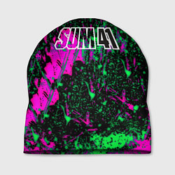 Шапка Sum 41 неоновые краски, цвет: 3D-принт