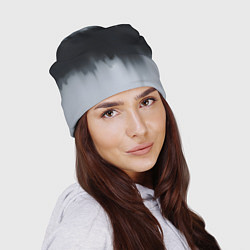 Шапка Разводы черной краски, цвет: 3D-принт — фото 2