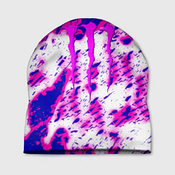 Шапка Monster energy краски гранж, цвет: 3D-принт