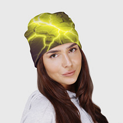 Шапка Color yellow black, цвет: 3D-принт — фото 2