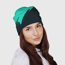 Шапка Color black light blue, цвет: 3D-принт — фото 2