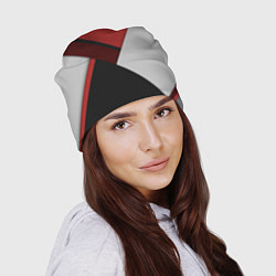Шапка Color black red grey, цвет: 3D-принт — фото 2