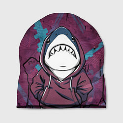Шапка Акула в капюшоне, цвет: 3D-принт