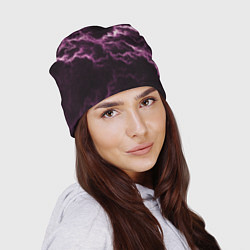 Шапка Lightning pink glow, цвет: 3D-принт — фото 2