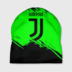 Шапка Juventus черные краски, цвет: 3D-принт