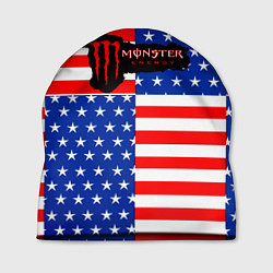 Шапка Monster energy usa pattern, цвет: 3D-принт